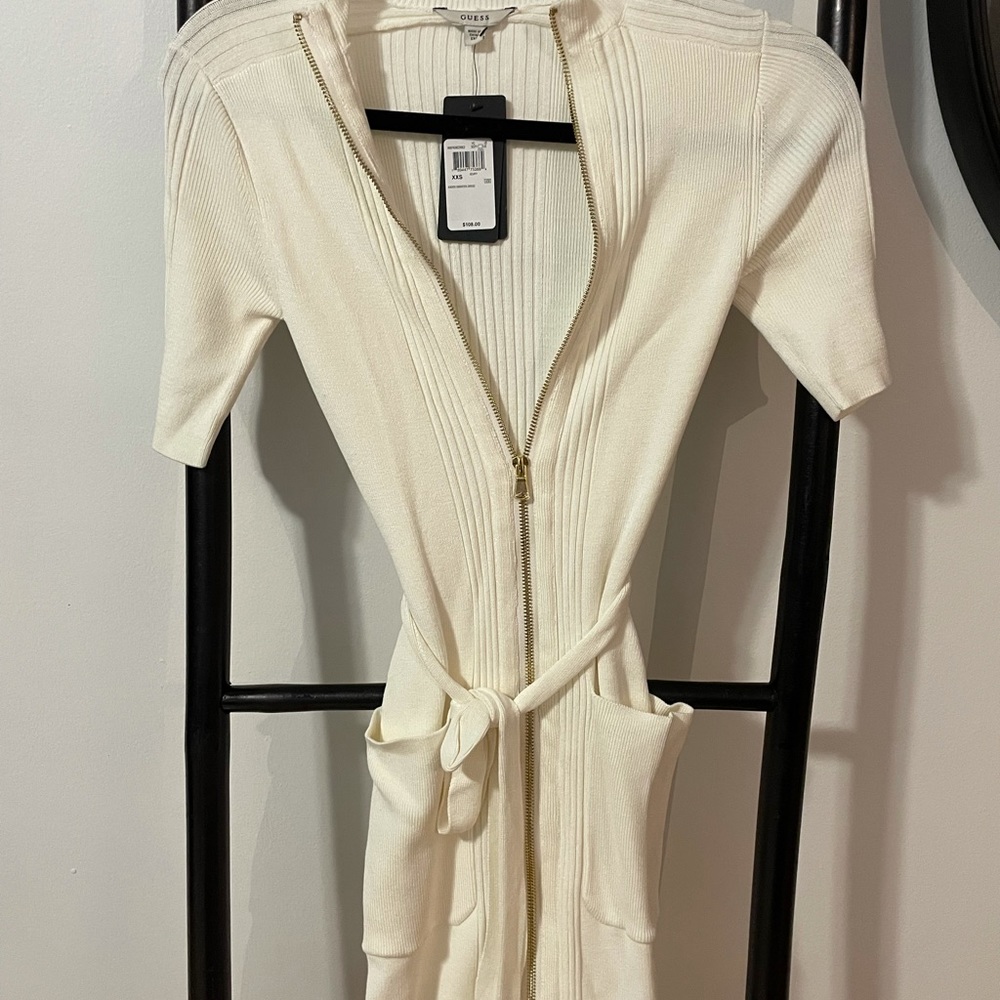 NWT Guess White Sweater Dress